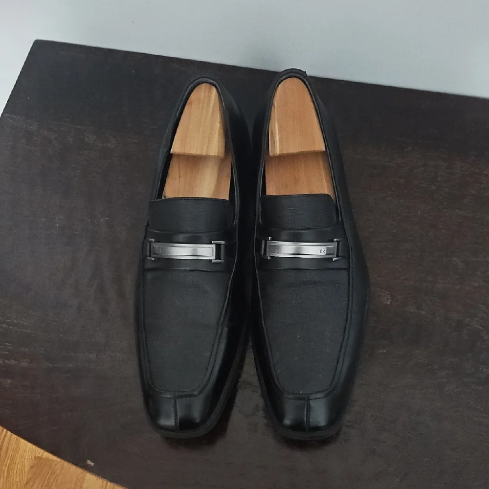 Men's Calvin Klein Leather Loafers Size 8 - Picture 10 of 13